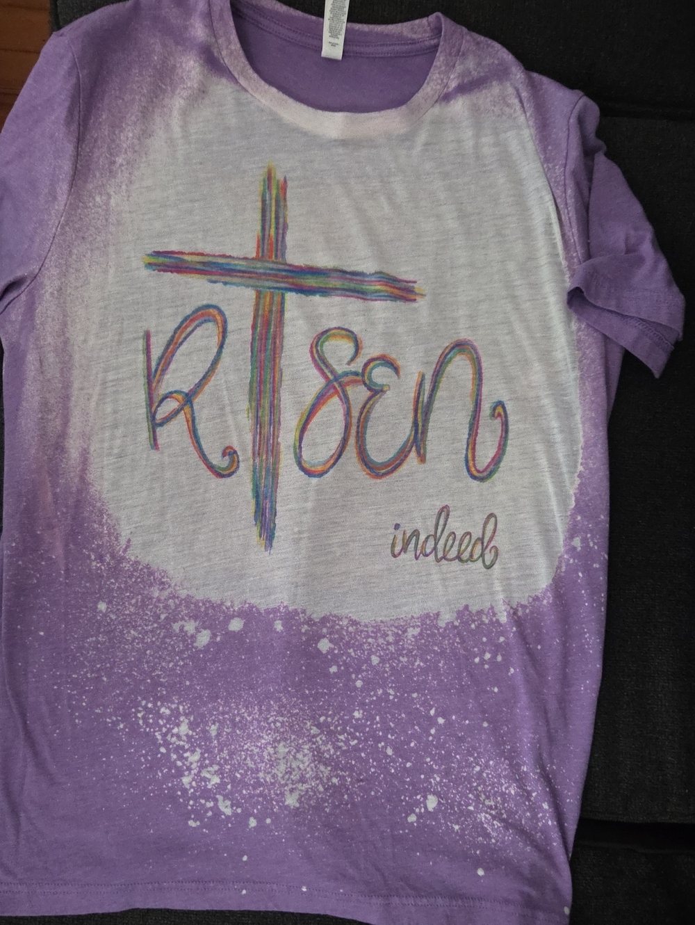 Womens Purple 'Risen Indeed' Graphic Tee